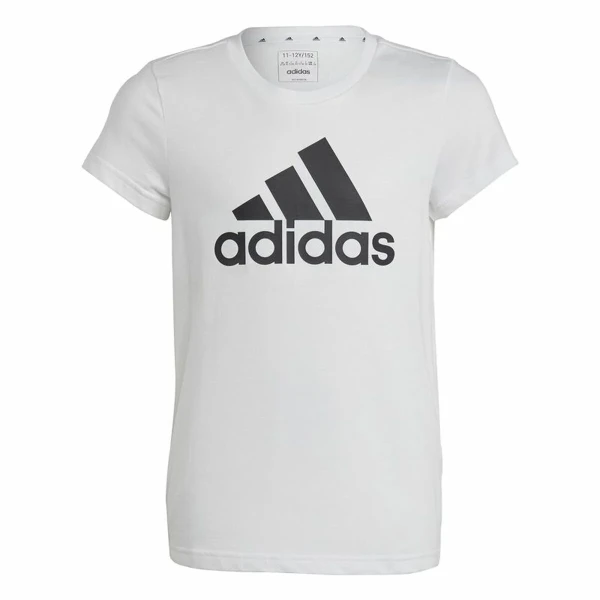Camiseta de Manga Corta Infantil Adidas Essentials Blanco