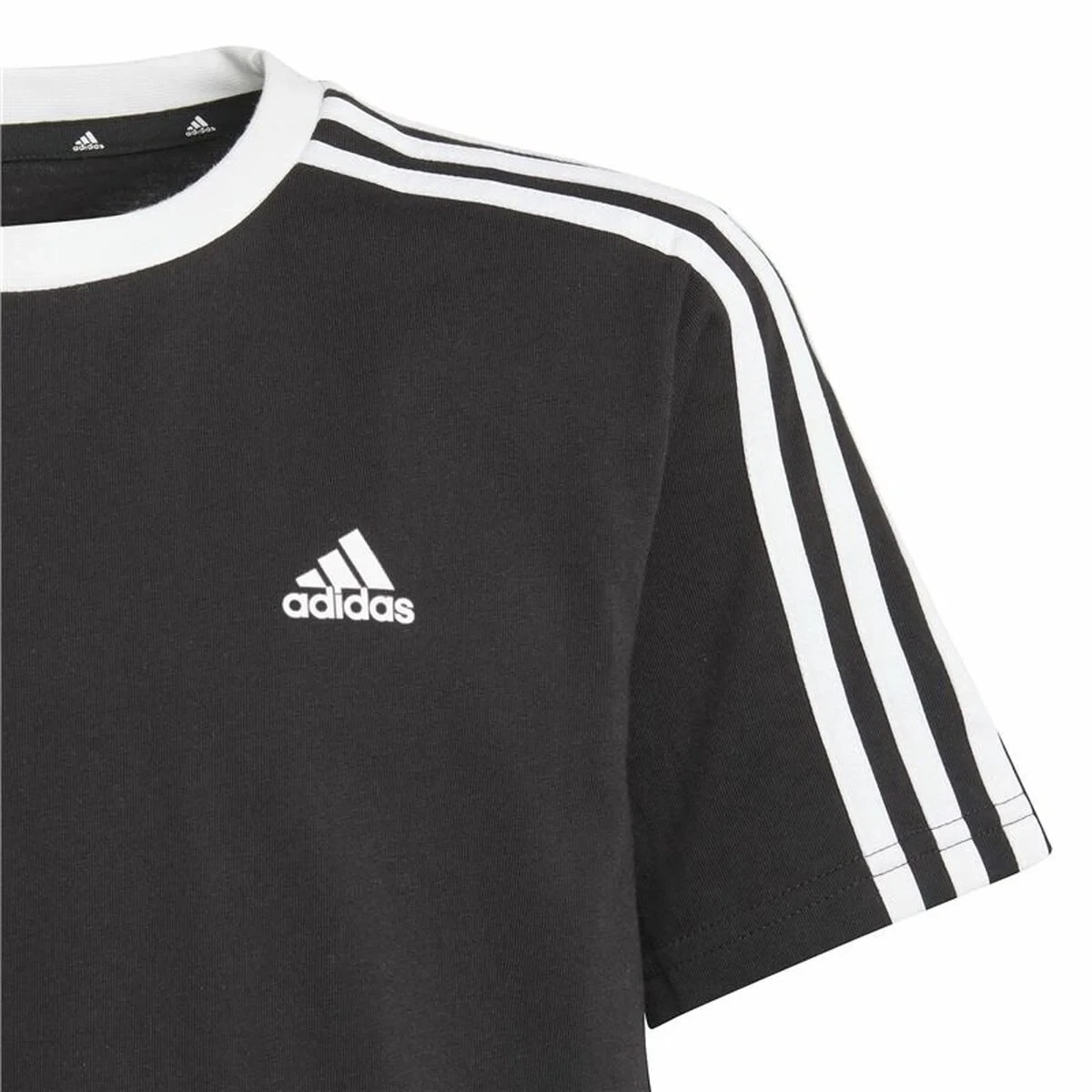 Camiseta de Manga Corta Infantil Adidas Essentials Azul Negro