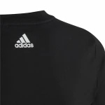 Camiseta de Manga Corta Infantil Adidas Essentils Logo Linear Negro