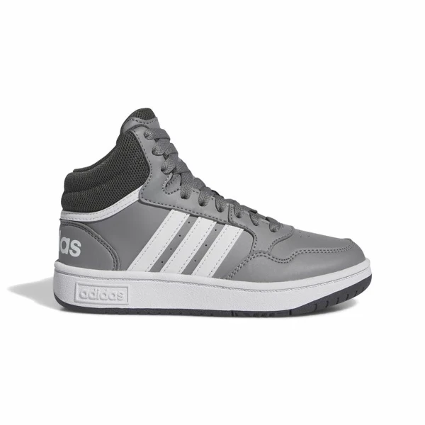 Zapatillas Deportivas Infantiles Adidas Hoops 3.0 Mid Gris
