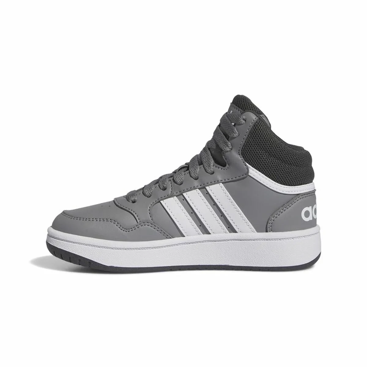 Zapatillas Deportivas Infantiles Adidas Hoops 3.0 Mid Gris