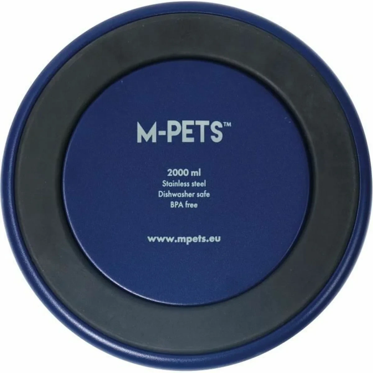 Comedero para Perro MPETS ESKIMO Metal Acero Inoxidable Azul Antideslizante 2 L