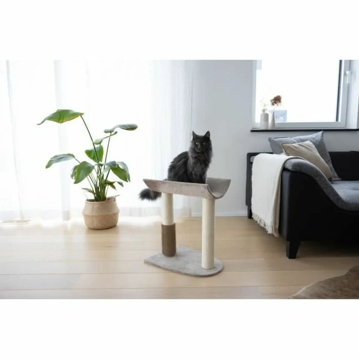 Árbol rascador para gatos Kerbl Taupé Sisal