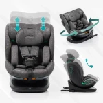 Silla para el Coche Babyauto XPERTA GREY DOBBY Gris 0 (de 0 a 10 kilos) I (9 - 18 kg) II (15-25 kg) III (22 - 36 kg) Infantil EC