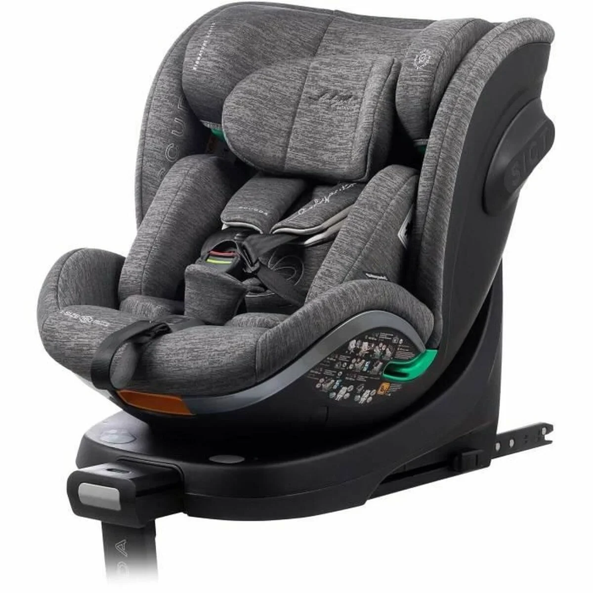 Silla para el Coche Babyauto SCUDDA GREY DOBBY Gris 0 (de 0 a 10 kilos) 0+ (de 0 a 13 kilos) I (9 - 18 kg) II (15-25 kg) III (22