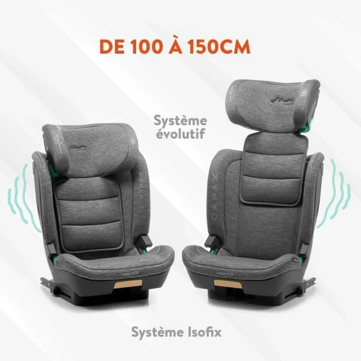 Silla para el Coche Babyauto CAPAX BLACK LINE Negro II (15-25 kg) III (22 - 36 kg) Infantil ECE R129
