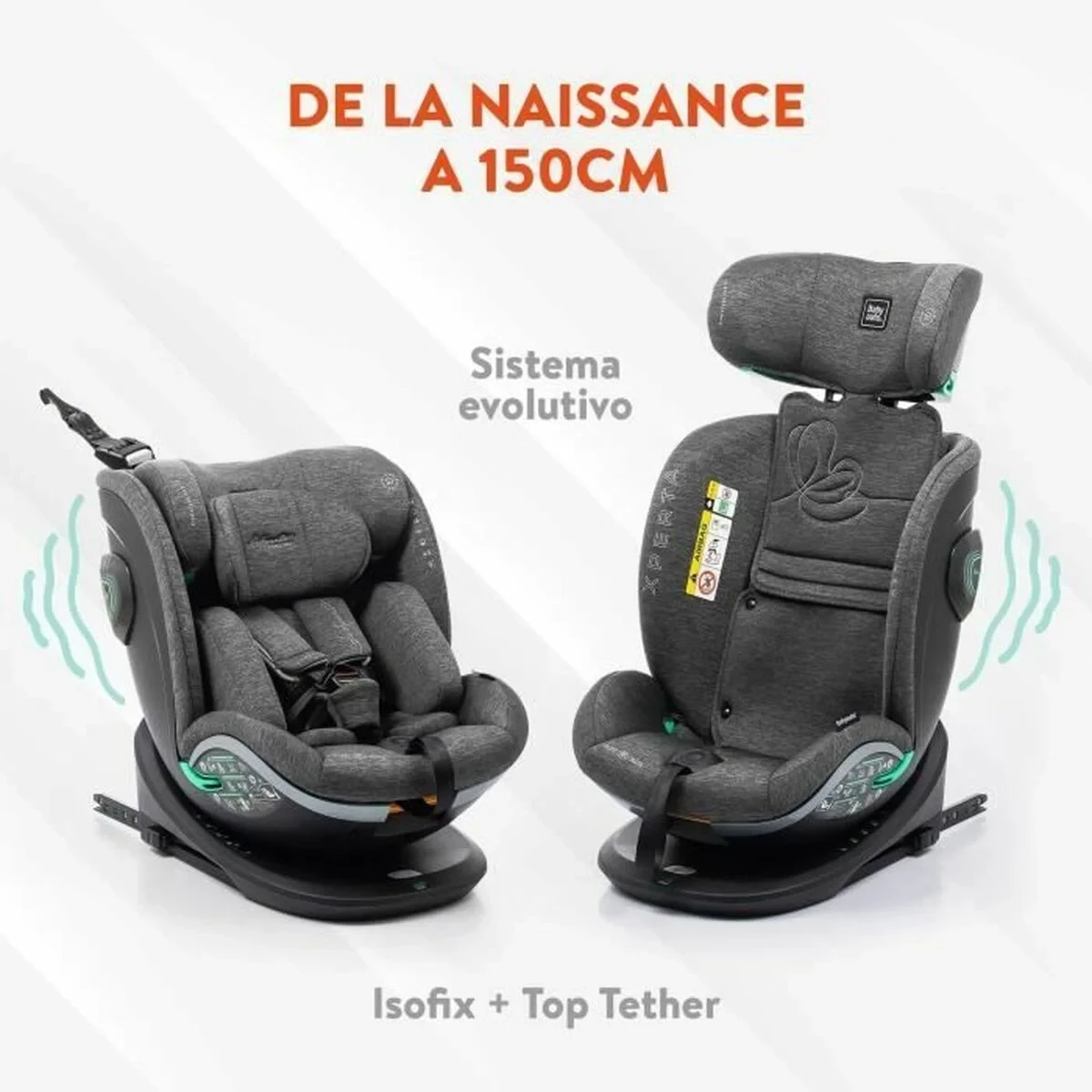 Silla para el Coche Babyauto XPERTA BLACK LINE Negro 0 (de 0 a 10 kilos) 0+ (de 0 a 13 kilos) I (9 - 18 kg) II (15-25 kg) III (2