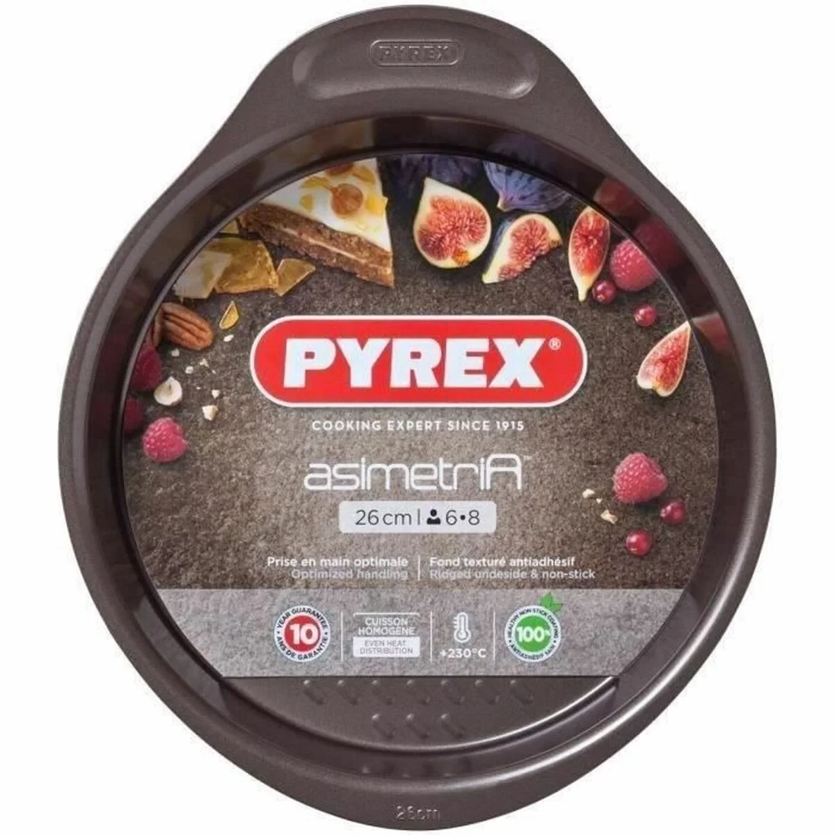 Molde para Tartas Pyrex Marrón Negro Metal