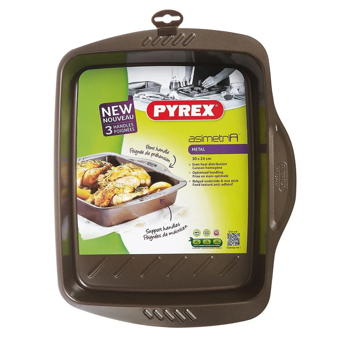 Bandeja para Horno Pyrex Marrón Negro Metal