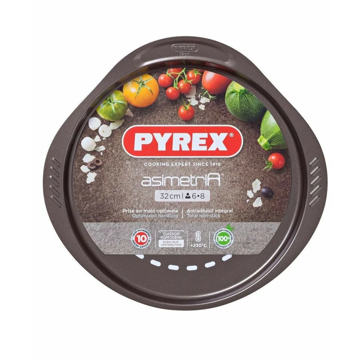 Molde para Pizza Pyrex Marrón Negro Metal