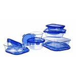 Recipiente Conservador de Alimentos Pyrex Azul Transparente Rectangular