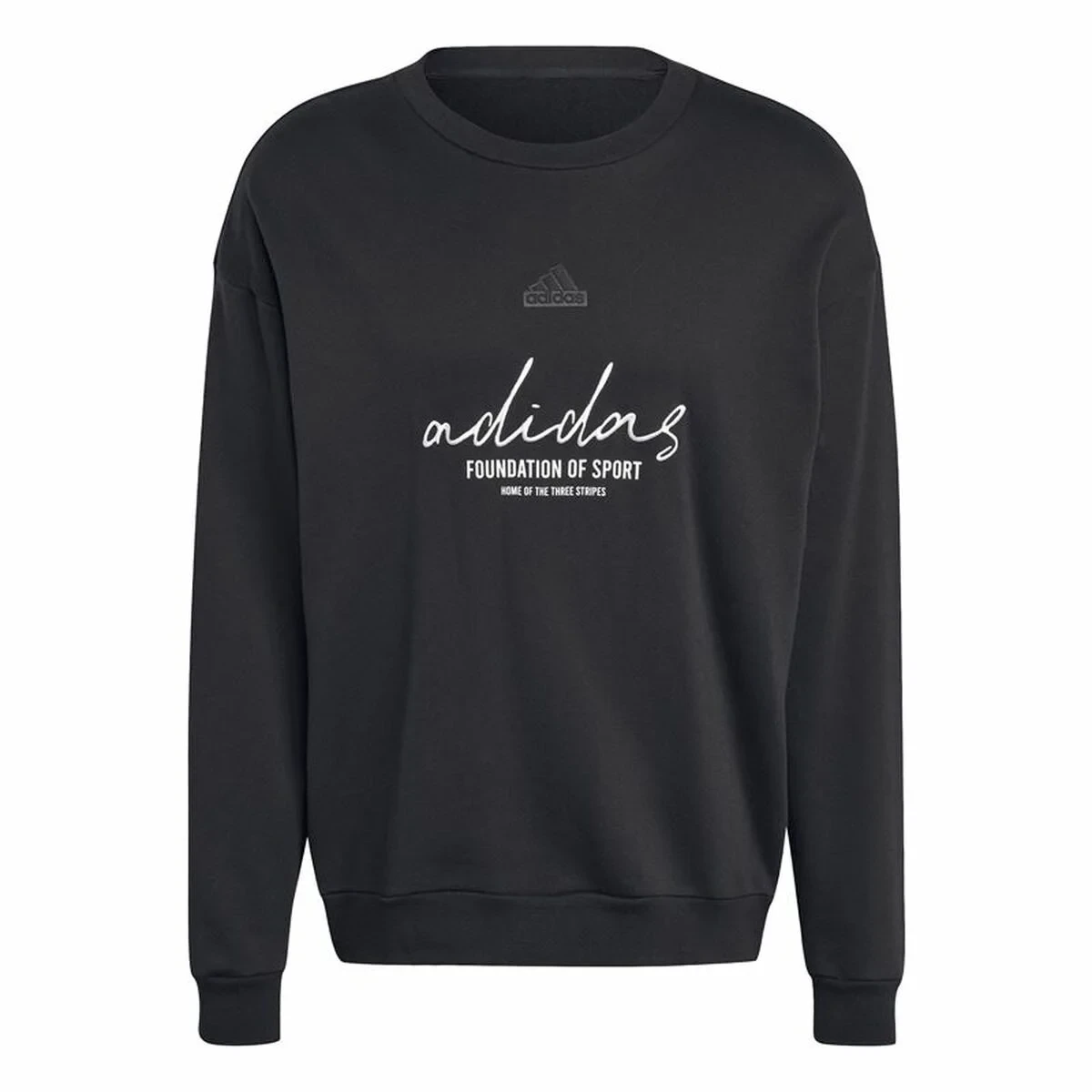 Sudadera sin Capucha Hombre Adidas Brand Love French Terry Negro