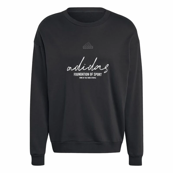 Sudadera sin Capucha Hombre Adidas Brand Love French Terry Negro