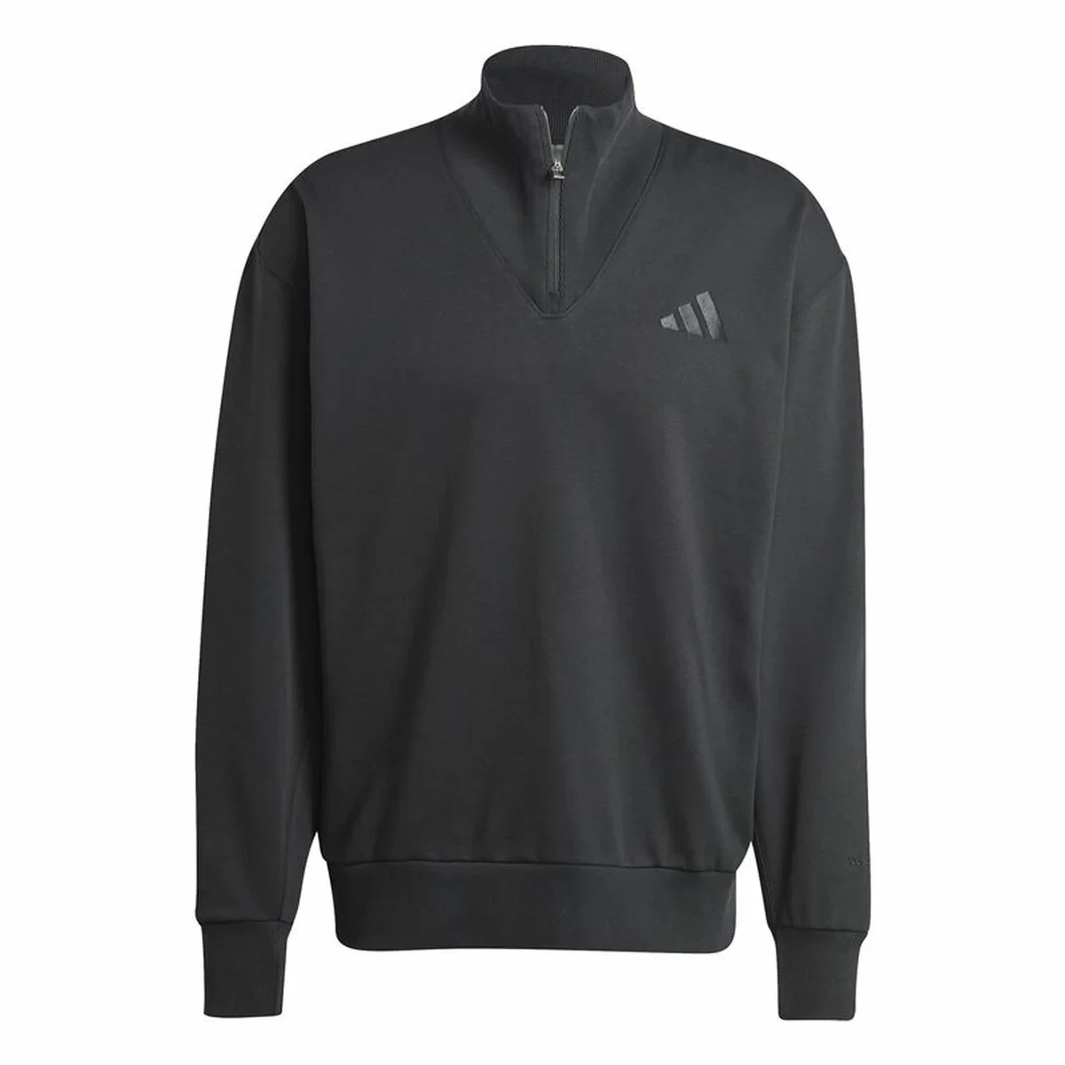 Sudadera sin Capucha Hombre Adidas All Szn Fleece 1/4 Zip Crew Negro