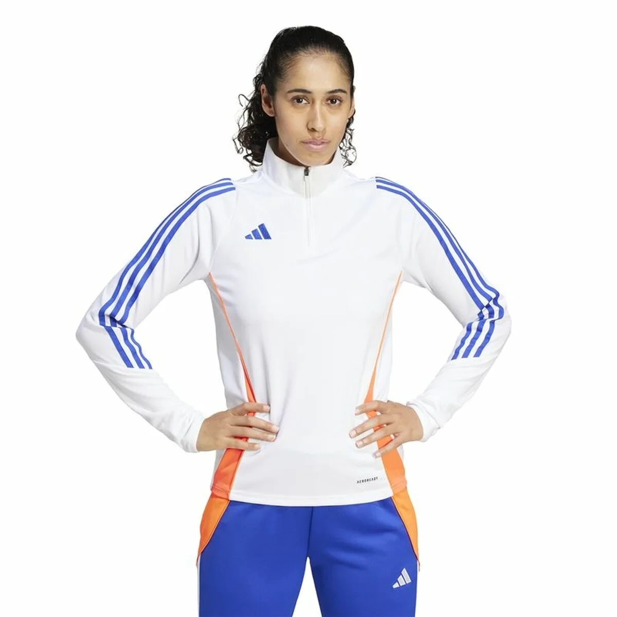 Sudadera sin Capucha Mujer Adidas Tiro24 Training Blanco