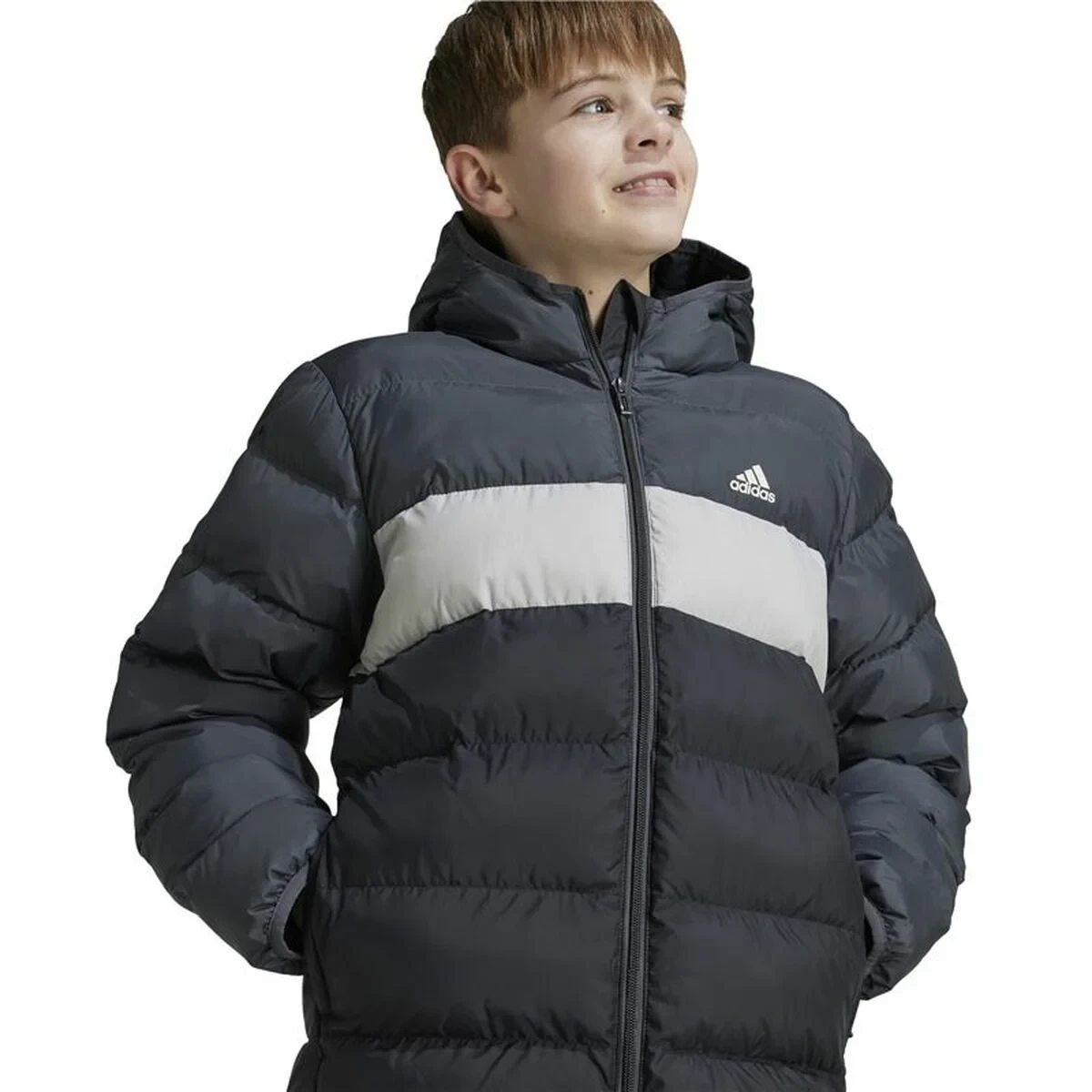 Chaqueta Deportiva para Niños Adidas Cazadora Synthetic Down Infantil Negro Gris