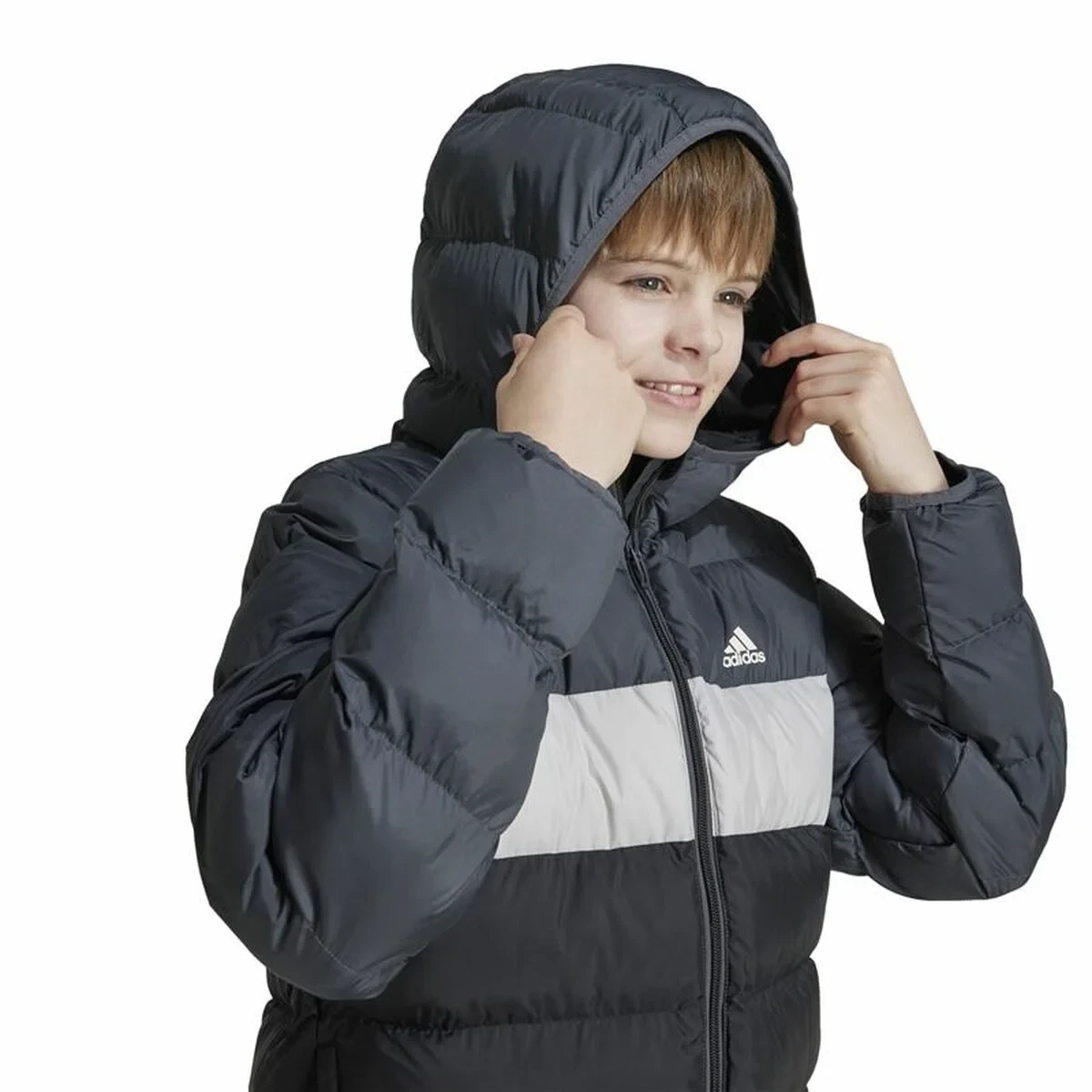 Chaqueta Deportiva para Niños Adidas Cazadora Synthetic Down Infantil Negro Gris
