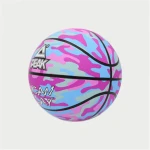 Balón de Baloncesto Peak Peak Camo Ball Azul Rosa claro (Talla 5)