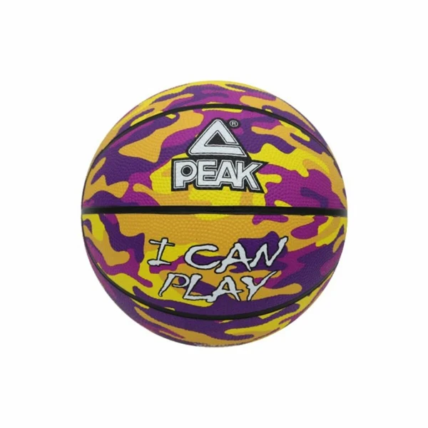 Balón de Baloncesto Peak Peak Camo Ball Amarillo Morado (Talla 5)