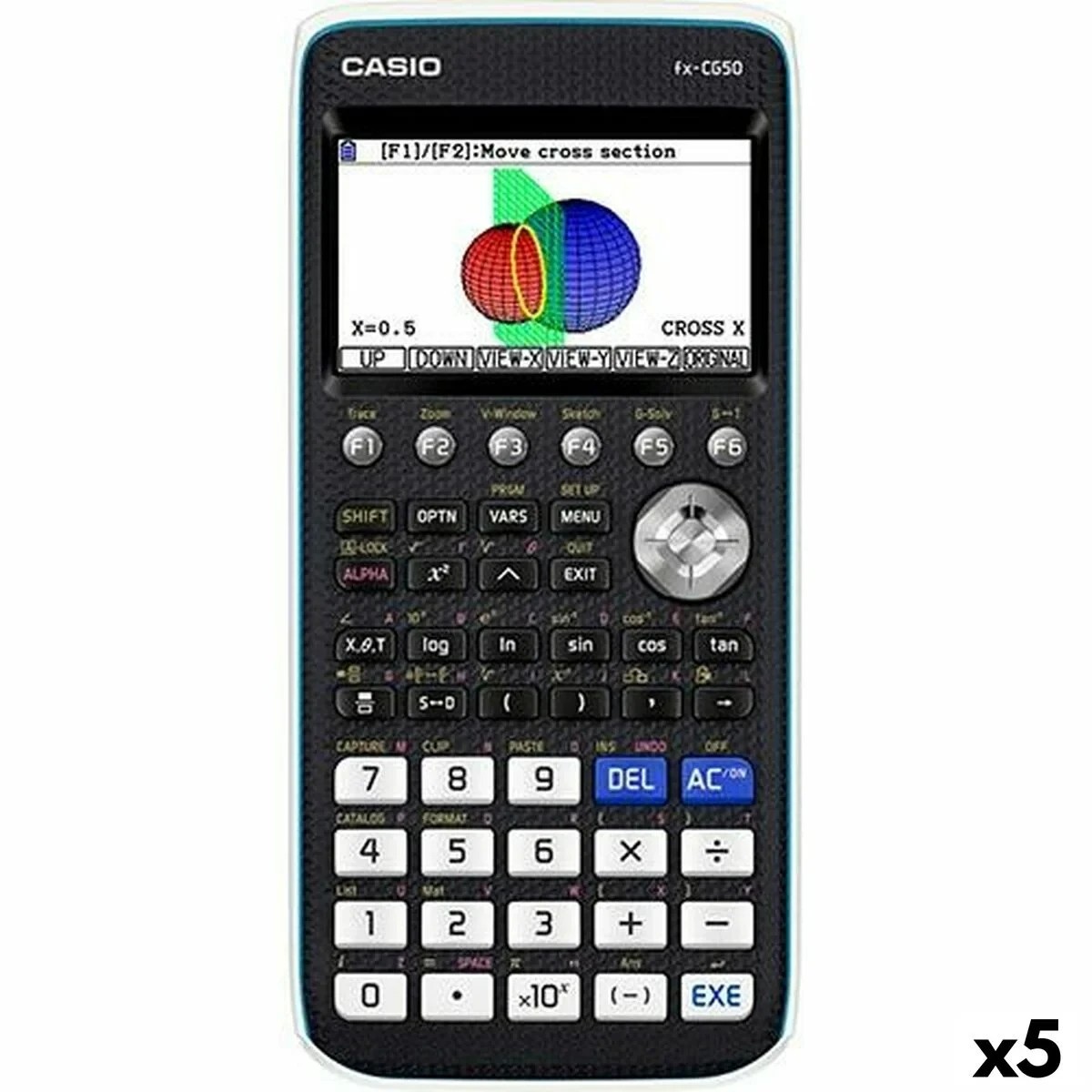 Calculadora gráfica Casio FX-CG50 18,6 x 8,9 x 18,85 cm Negro (5 Unidades)