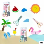 Tijeras Alpino Multicolor Blanco/Naranja Acero Inoxidable 130 mm