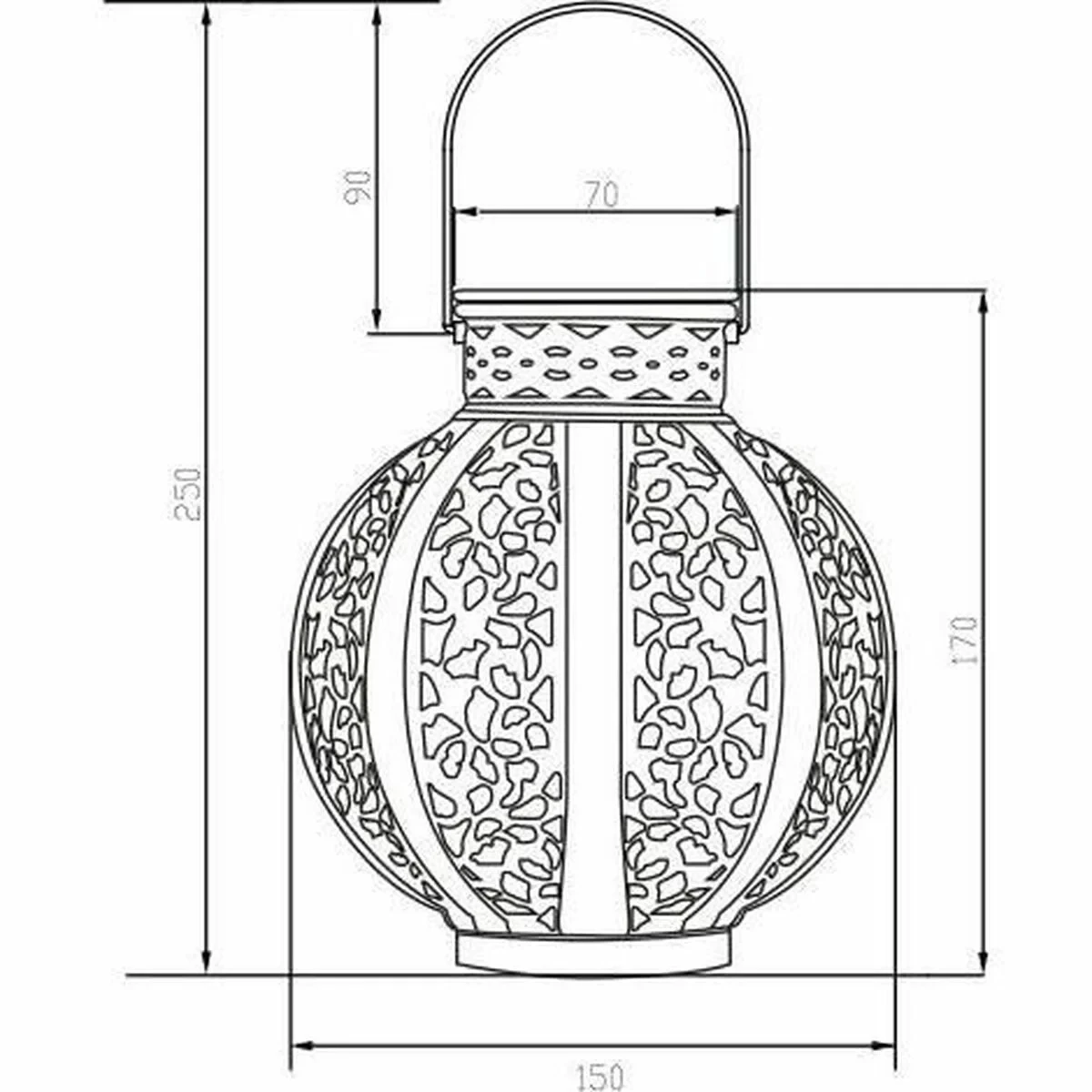Lámpara solar Galix Beige