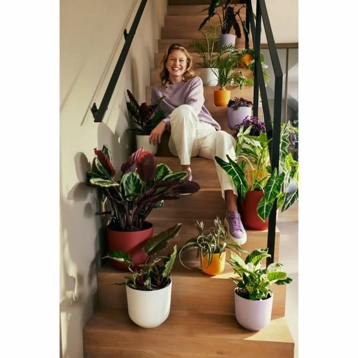 Maceta Elho Blanco Plástico Redondo