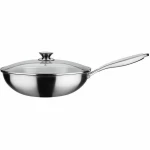 Sartén Wok GSW 868402 Acero Inoxidable Plateado Ø 32 cm