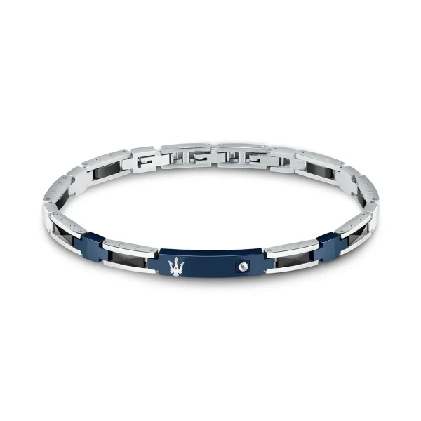 Pulsera Hombre Maserati CERAMIC Acero Inoxidable Plateado