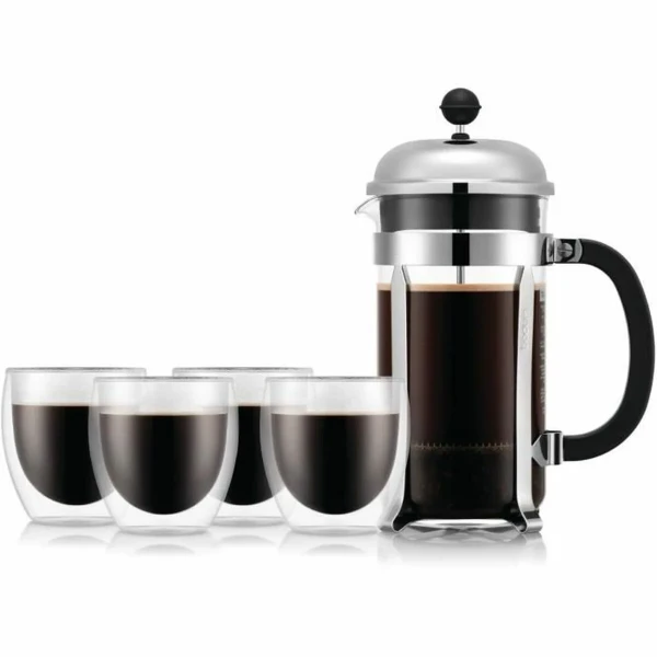 Cafetera de Émbolo Bodum Transparente 1 L (8 Unidades)