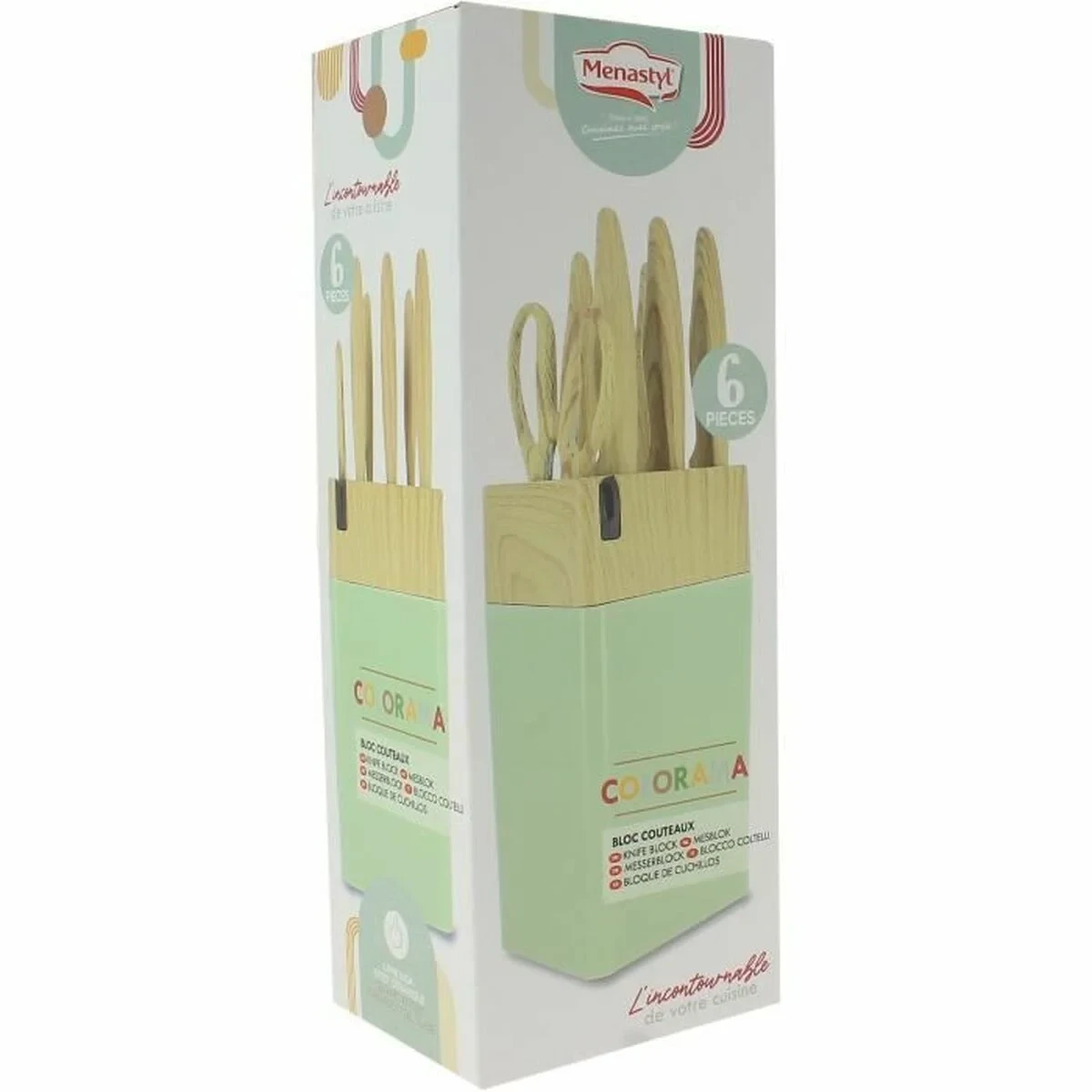 Set de Cuchillos Menastyl Polipropileno Verde 6 Piezas (6 Unidades)