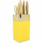 Set de Cuchillos Menastyl Amarillo Polipropileno 6 Piezas (6 Unidades)