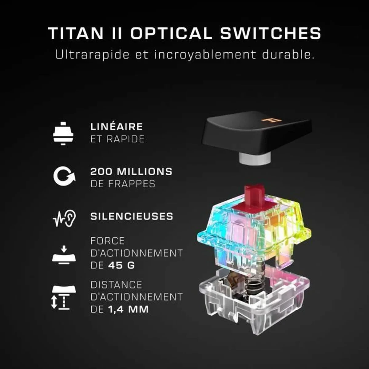 Teclado Turtle Beach Vulcan II Negro QWERTY