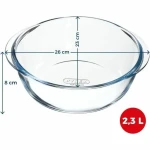 Fuente para Horno Pyrex Transparente Vidrio de Borosilicato Redondo Ø 26 cm