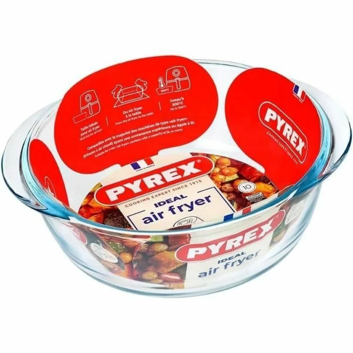 Fuente para Horno Pyrex Transparente Vidrio de Borosilicato Redondo Ø 26 cm