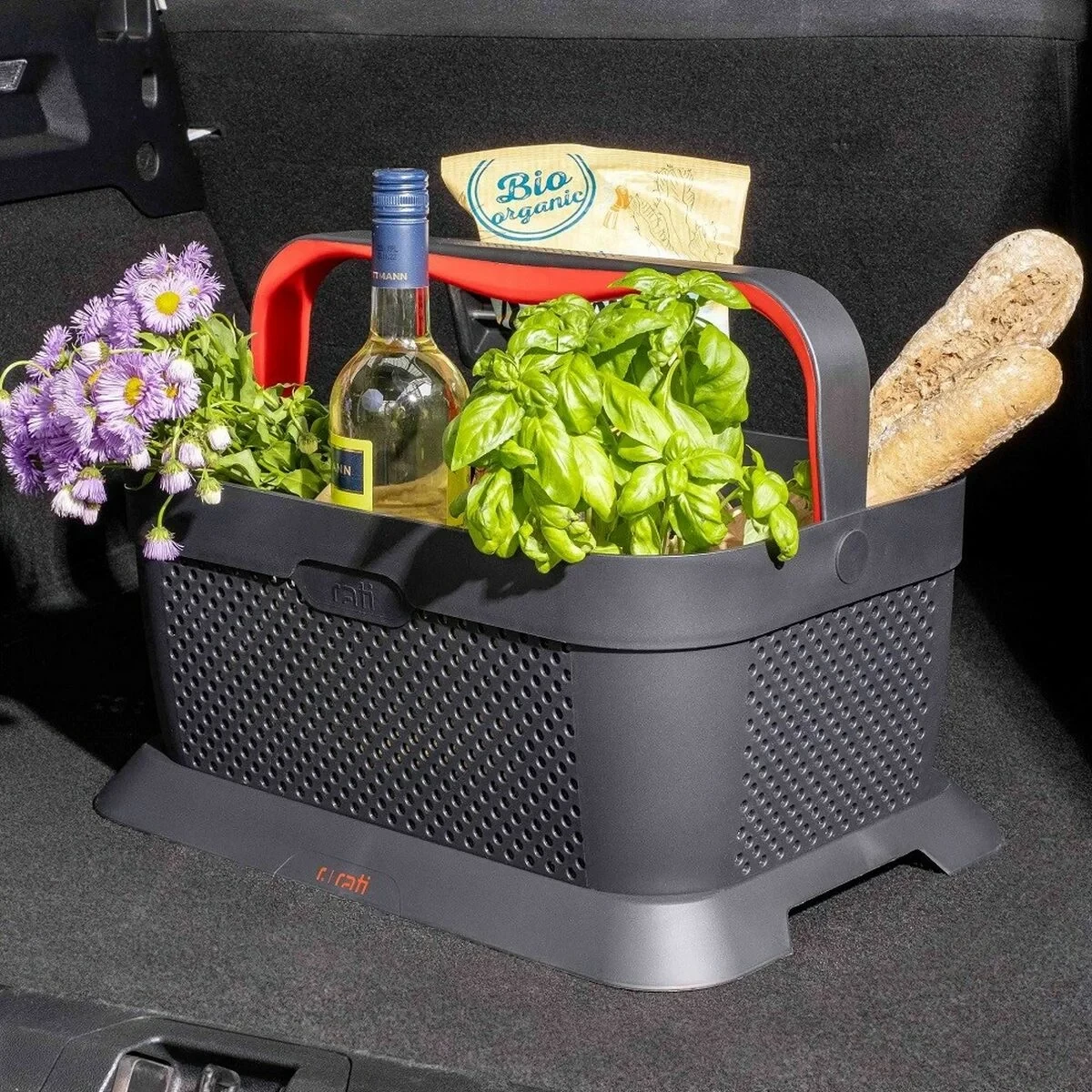 Cesta para el maletero del coche Armster V01763 Rojo Plástico