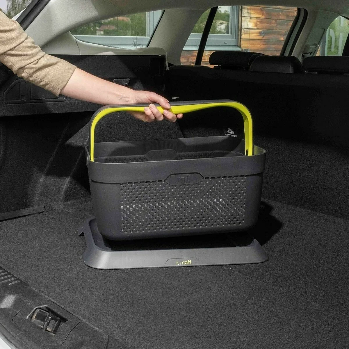 Cesta para el maletero del coche Armster V01344 Negro Plástico