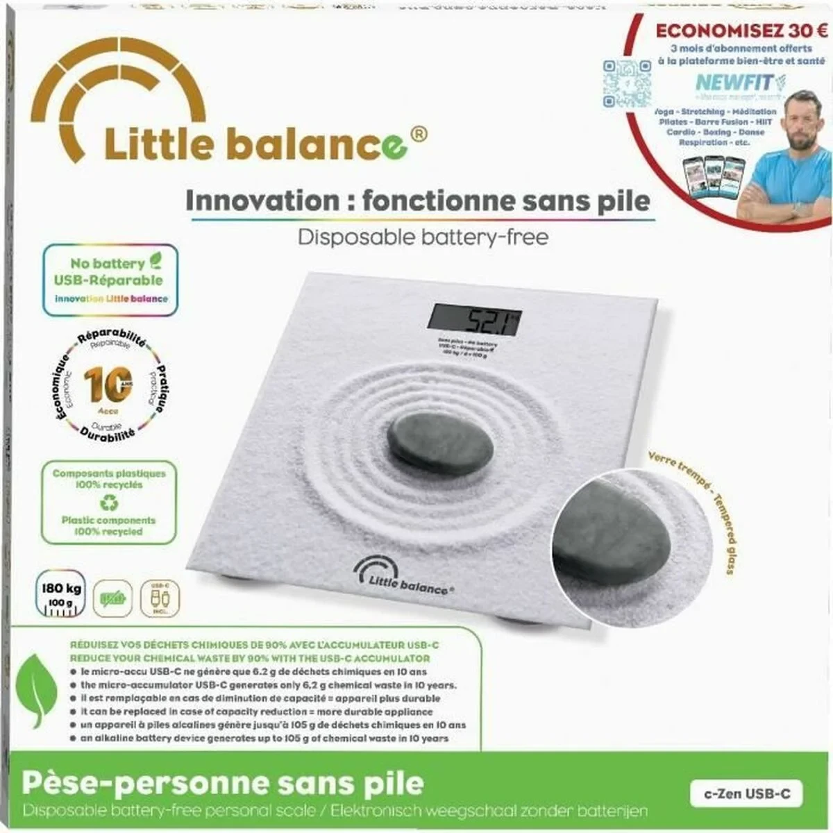 Báscula Digital de Baño Little Balance Zen