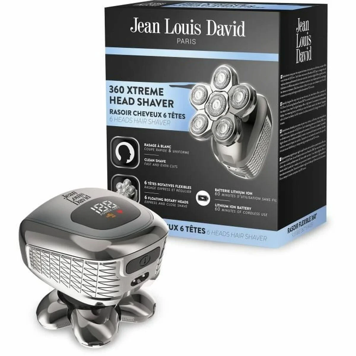 Cortapelos Jean Louis David JLD 360 XTREME HEAD SHAVER 6 Piezas