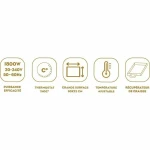 Plancha de Cocina Little Balance 8742 Negro 2000 W 90 x 23 cm