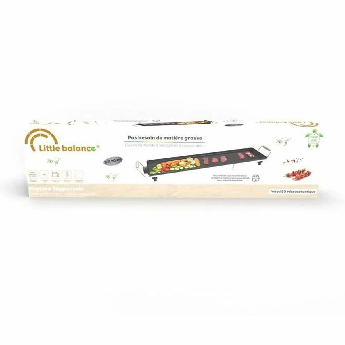 Plancha de Cocina Little Balance 8742 Negro 2000 W 90 x 23 cm