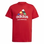 Camiseta de Manga Corta Unisex Adidas Tiro Nations Pack Graphic Rojo