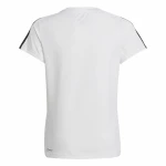 Camiseta de Manga Corta Unisex Adidas Training Essentials 3S Blanco