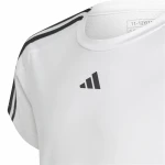 Camiseta de Manga Corta Unisex Adidas Training Essentials 3S Blanco