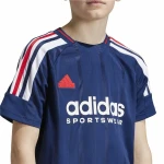 Camiseta de Manga Corta Unisex Adidas Tiro Nations Pack Azul