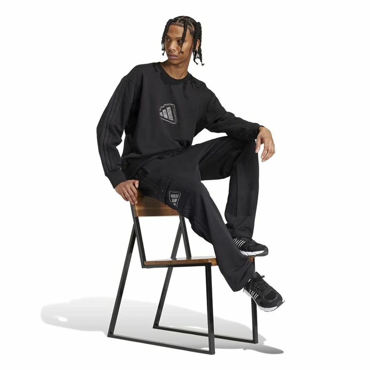 Pantalón Deportivo Infantil Adidas Graphic Seasonal Negro