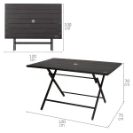 Mesa Plegable Aktive 120 x 70 x 75 cm