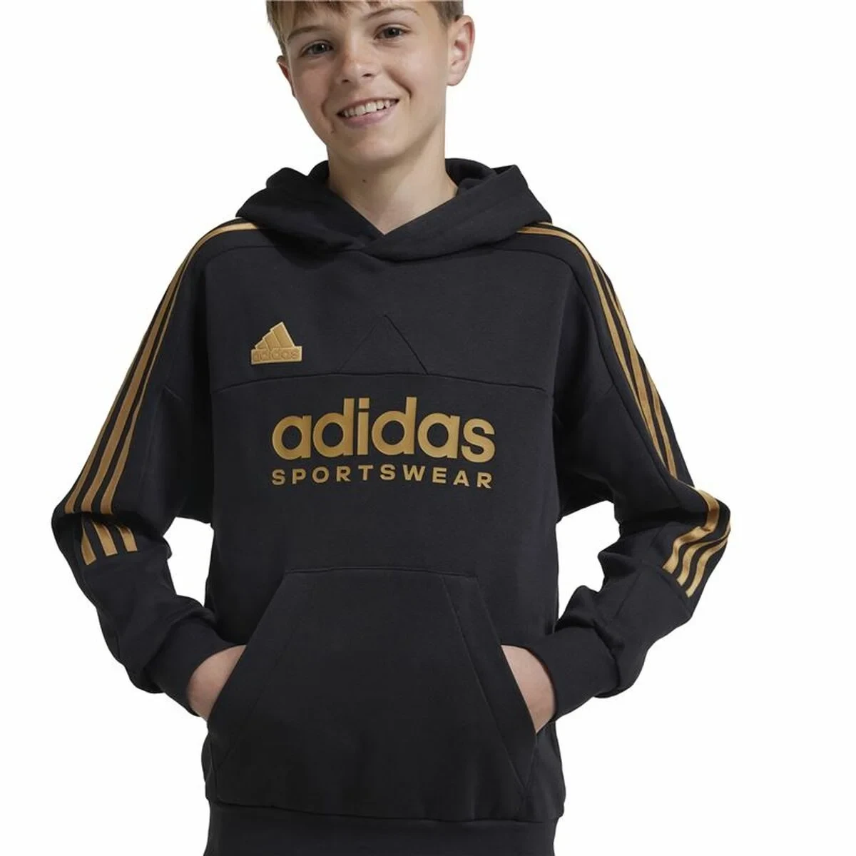 Sudadera con Capucha Unisex Adidas Tiro Nations Pack Negro