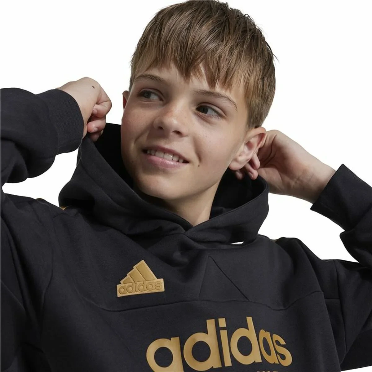 Sudadera con Capucha Unisex Adidas Tiro Nations Pack Negro