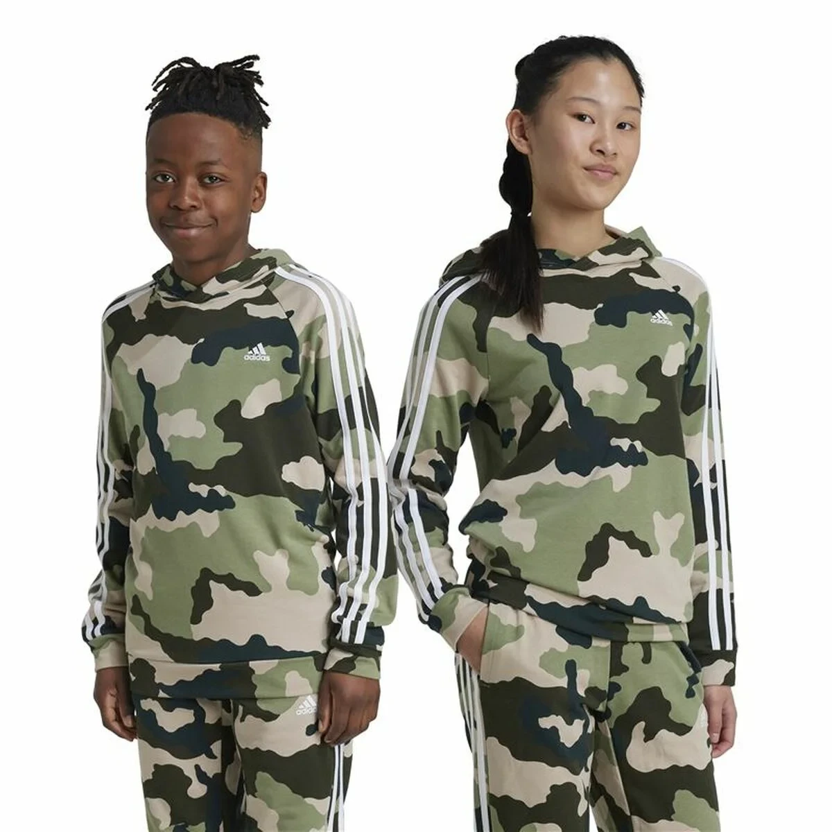 Sudadera con Capucha Unisex Adidas Essentials Multicolor Camuflaje